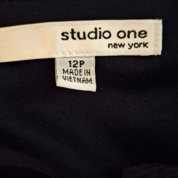 Studio One New York Women's Chic Striped Blazer - Navy, White, Green - Picture 4 of 8